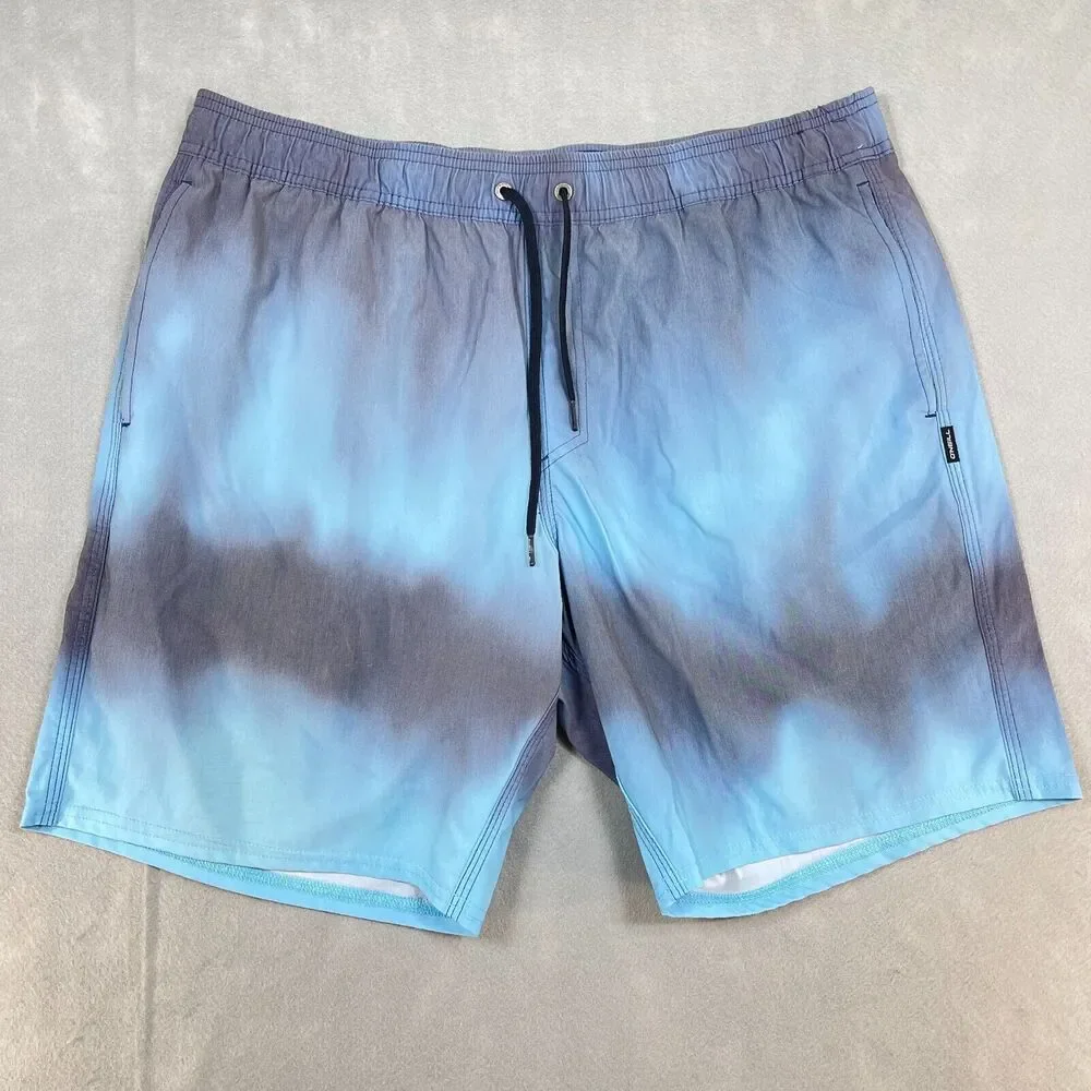 O'Neill Board Shorts Men XL Blue Hybrid Hyperdry Tie Dye Stretch